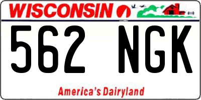 WI license plate 562NGK