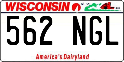 WI license plate 562NGL