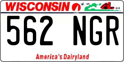 WI license plate 562NGR
