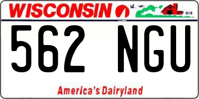 WI license plate 562NGU