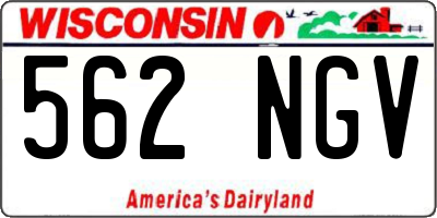WI license plate 562NGV