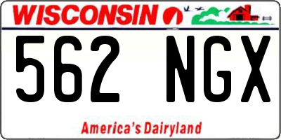 WI license plate 562NGX