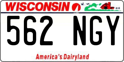 WI license plate 562NGY