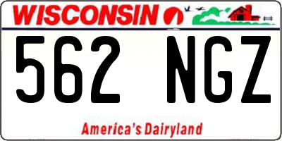 WI license plate 562NGZ
