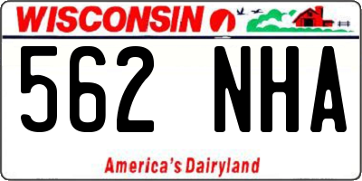 WI license plate 562NHA
