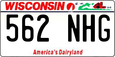 WI license plate 562NHG