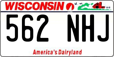 WI license plate 562NHJ