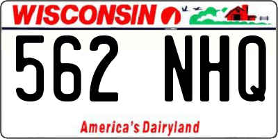 WI license plate 562NHQ
