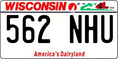 WI license plate 562NHU
