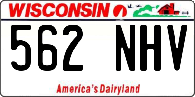 WI license plate 562NHV