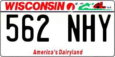 WI license plate 562NHY