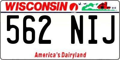 WI license plate 562NIJ