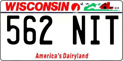WI license plate 562NIT