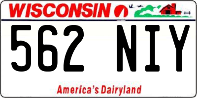 WI license plate 562NIY