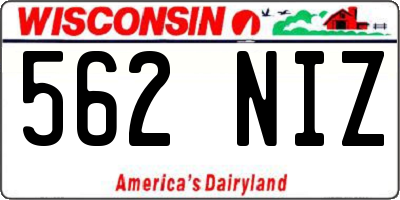 WI license plate 562NIZ