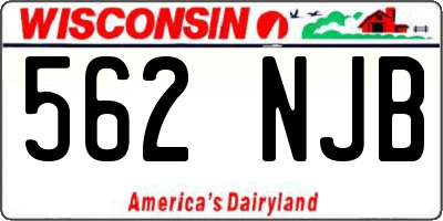 WI license plate 562NJB