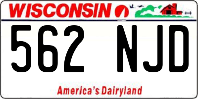 WI license plate 562NJD