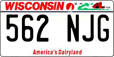 WI license plate 562NJG