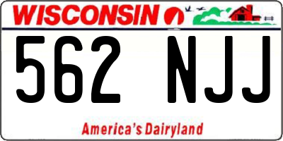 WI license plate 562NJJ