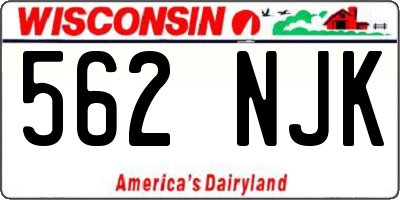 WI license plate 562NJK