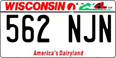 WI license plate 562NJN
