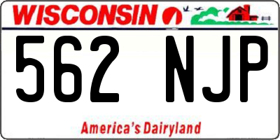 WI license plate 562NJP