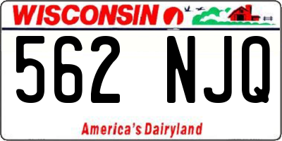 WI license plate 562NJQ