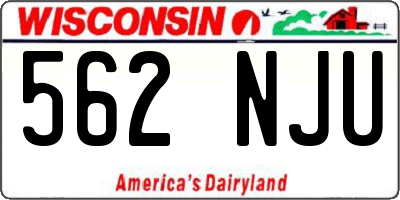 WI license plate 562NJU