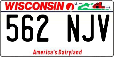 WI license plate 562NJV