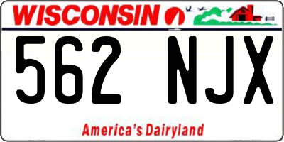 WI license plate 562NJX