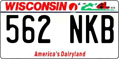 WI license plate 562NKB