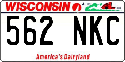 WI license plate 562NKC