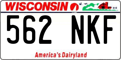 WI license plate 562NKF