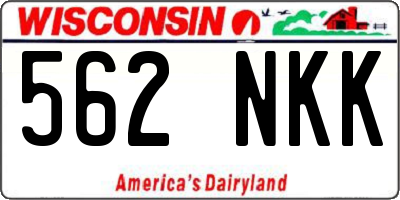 WI license plate 562NKK