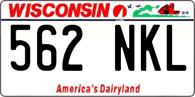 WI license plate 562NKL