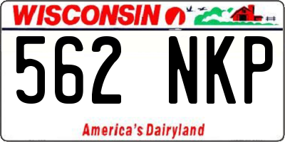 WI license plate 562NKP