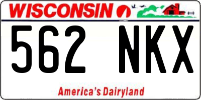WI license plate 562NKX