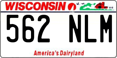 WI license plate 562NLM