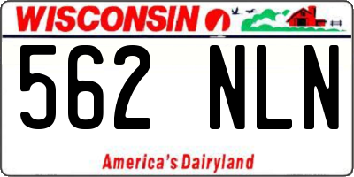 WI license plate 562NLN