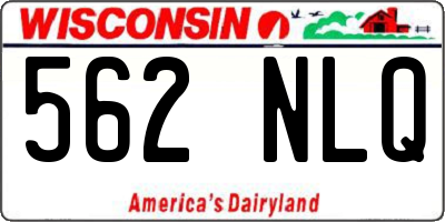 WI license plate 562NLQ