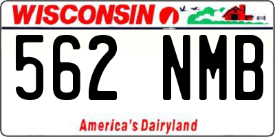 WI license plate 562NMB