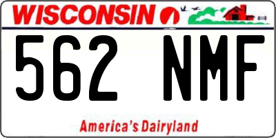 WI license plate 562NMF