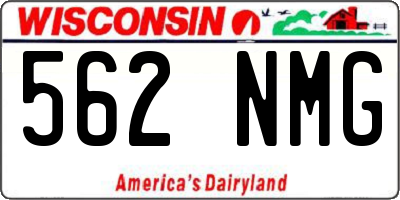 WI license plate 562NMG