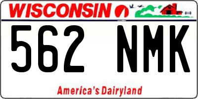 WI license plate 562NMK