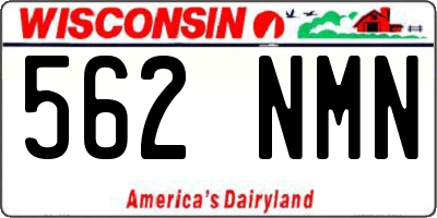 WI license plate 562NMN