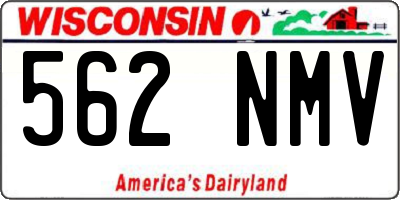 WI license plate 562NMV