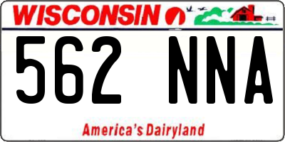 WI license plate 562NNA