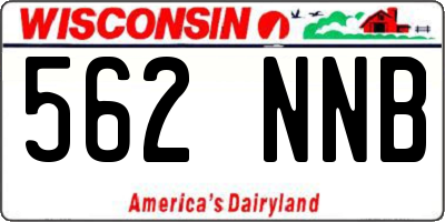 WI license plate 562NNB