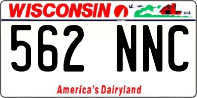 WI license plate 562NNC