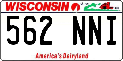 WI license plate 562NNI